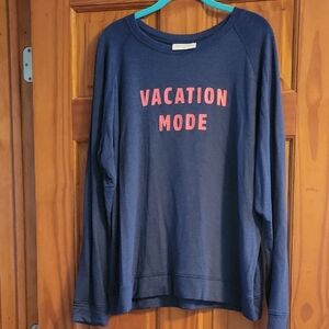 Navy Blue 'Vacation Mode' Sweatshirt